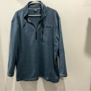 Eddie Bauer Blue Quarter-Zip Pullover
